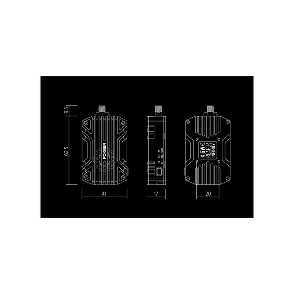 Відеопередавач (VTX) Foxeer Reaper Infinity 5W 5.8GHz 40CH (MR1796)		 1105 фото