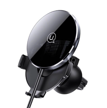 Магнітна бездротова зарядка USAMS Ultra-Slim Magnetic Car Wireless Charger (US-CD164) 36 фото